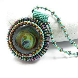 Boro Glass Pendant Necklace